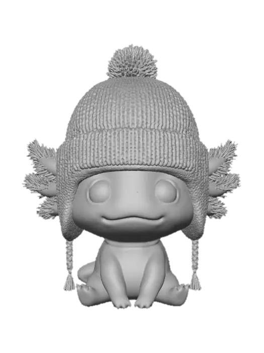 3D model for Snowy Axolotl