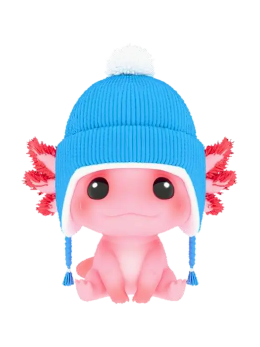 3D model for Snowy Axolotl
