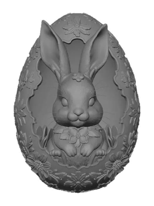3D model for Bunny in a Floral Egg, #EasterEgg2026#
