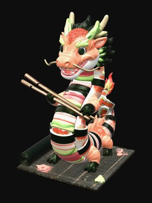 3D model for Sushi Dragon