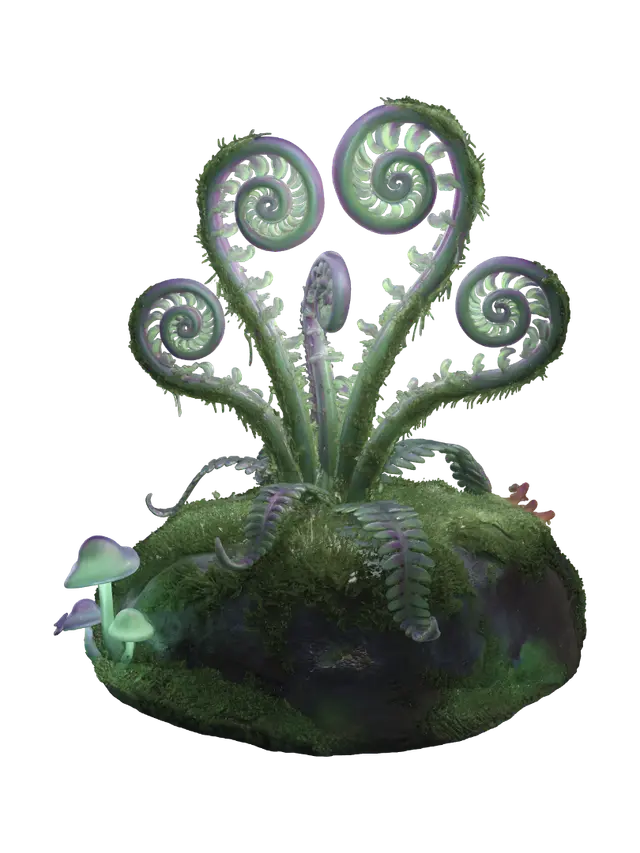 3D model for Spiral Garden of Luminous Ferns