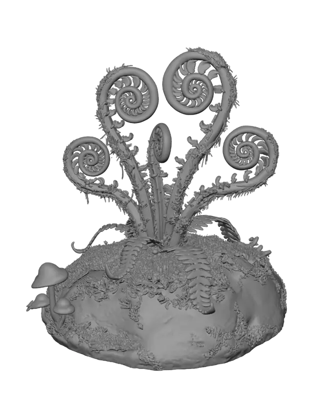 3D model for Spiral Garden of Luminous Ferns