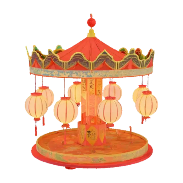 3D model for [Kyoto] a paper lantern origami carousel, #AroundTheWorld#