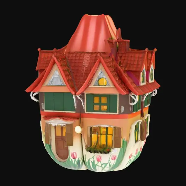 3D model for [Amsterdam] an elaborate Amsterdam-style house made from a tulip bulb, #AroundTheWorld#