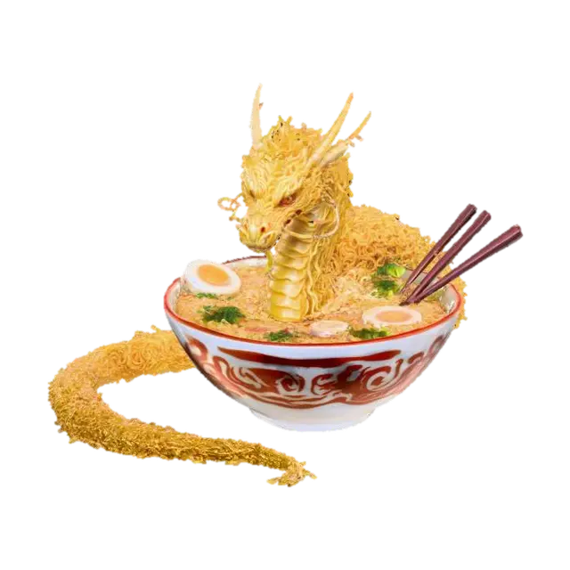 Ramen Dragon, #food# - Soup 3D model, vytvořený pomocí AI