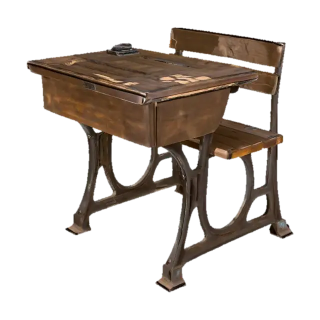 Cracked School Desk, #Halloween2025# 3D model, vytvořený pomocí AI