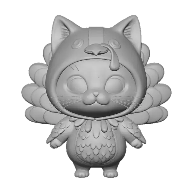 3D model for Feline Feathers Fantasy, #Thanksgiving#