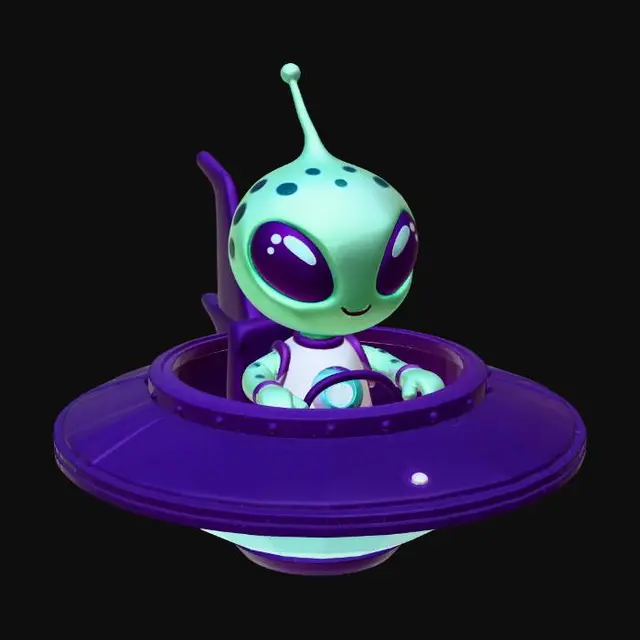 3D model for Cosmo the UFO Alien