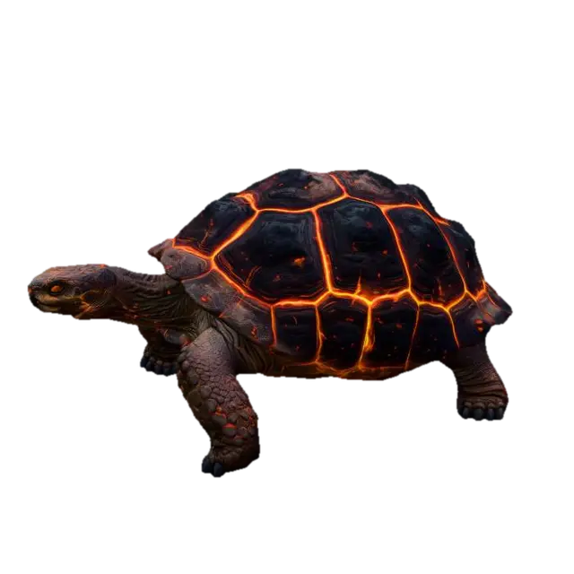 Molten Carapace - Tortoise 3D model, vytvořený pomocí AI