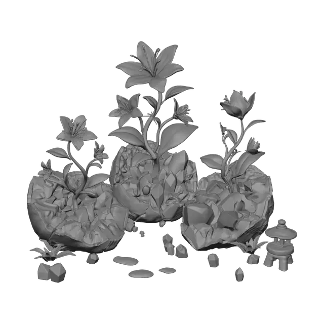 3D model for Luminescent Crystal Garden