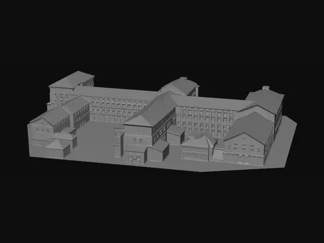 3D model for Aerial Campus Courtyard