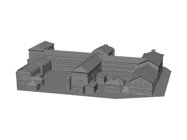 3D model for Aerial Campus Courtyard