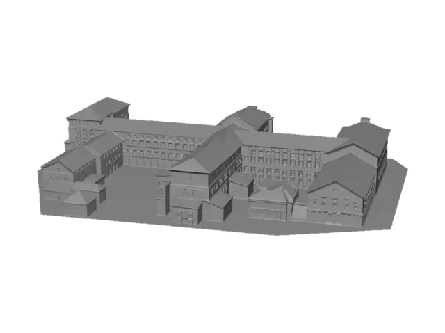 3D model for Aerial Campus Courtyard