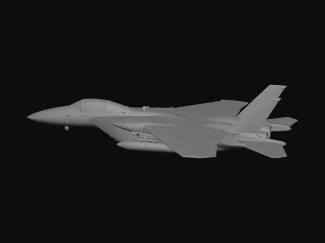 3D model for Top-Down F-15E Strike Eagle