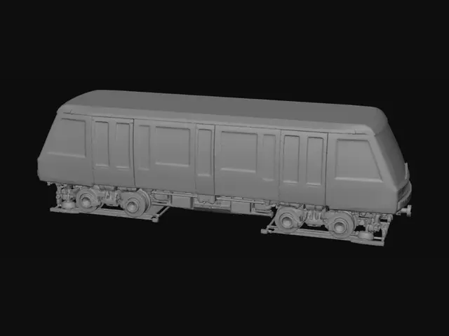 3D model for Underground Metro Train at Platform