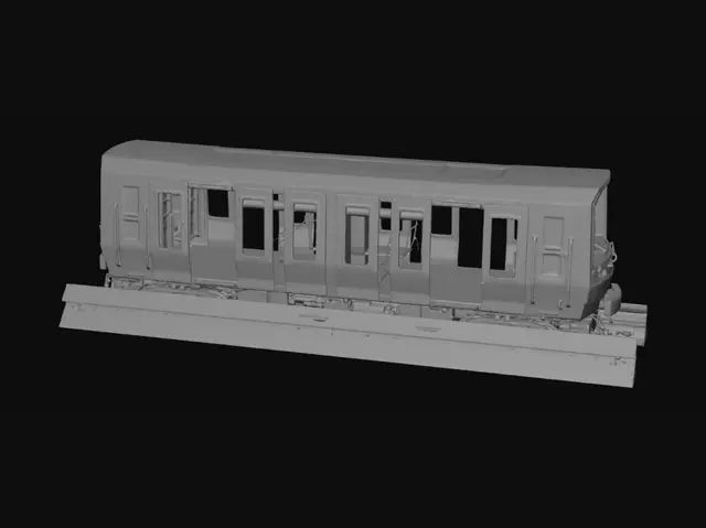 3D model for Teal Train at Platform