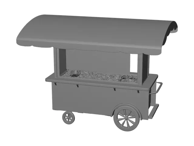 3D model for Modern Foodcart