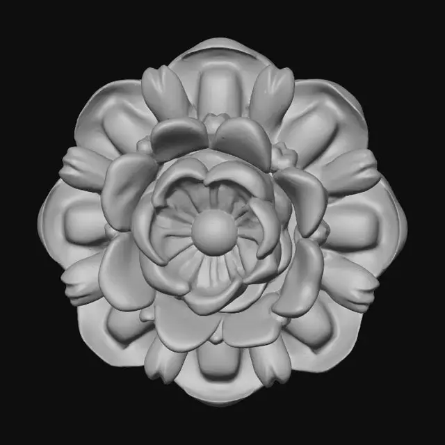3D model for Golden Rose Emblem
