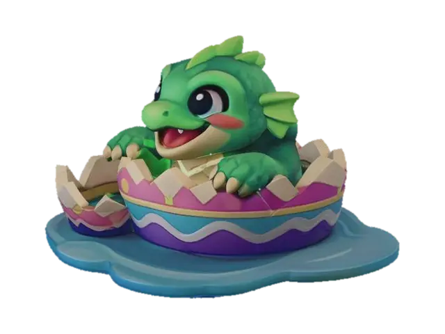 Nessy the Easter LocNess Monster #EasterEgg2026# - Cryptid 3D model, vytvořený pomocí AI
