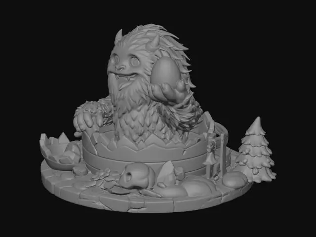 3D model for Yeti the Adorable Easter Snowman #EasterEgg2026#