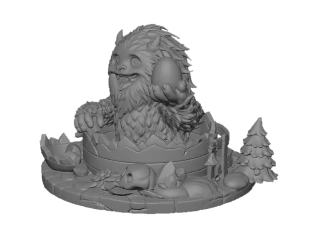3D model for Yeti the Adorable Easter Snowman #EasterEgg2026#