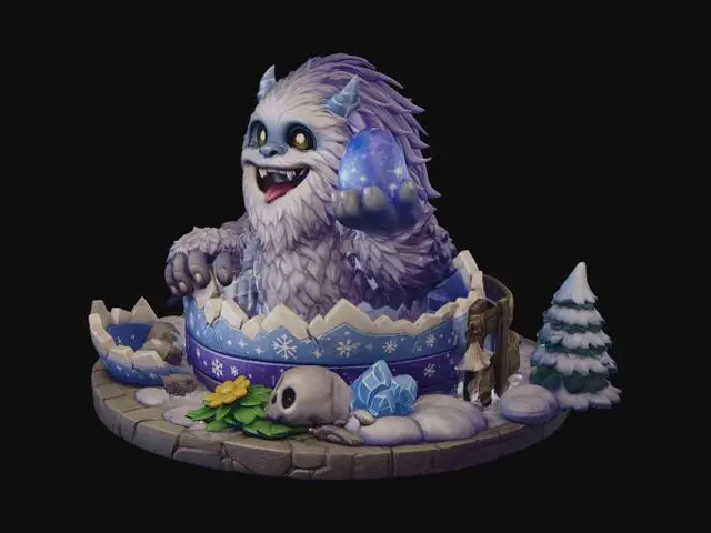 3D model for Yeti the Adorable Easter Snowman #EasterEgg2026#