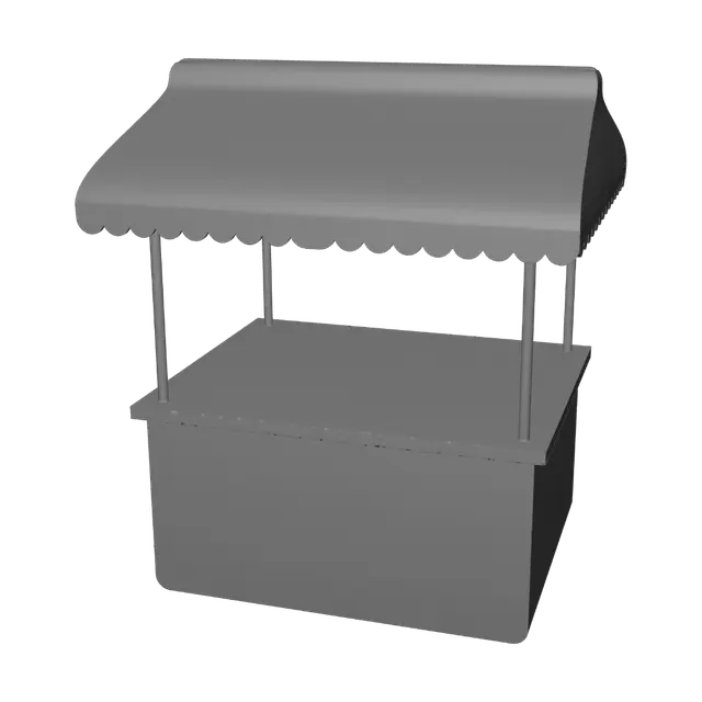 3D model for Striped Market Stall