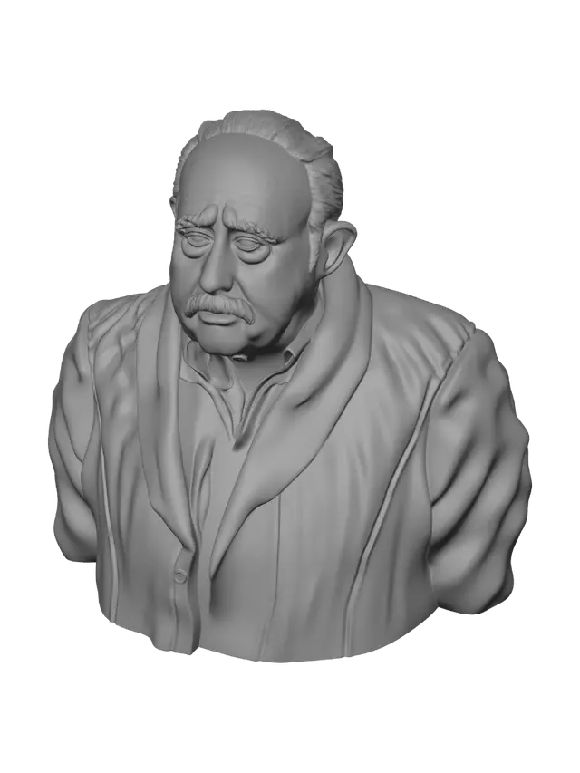 3D model for Contemplative Monk Bust