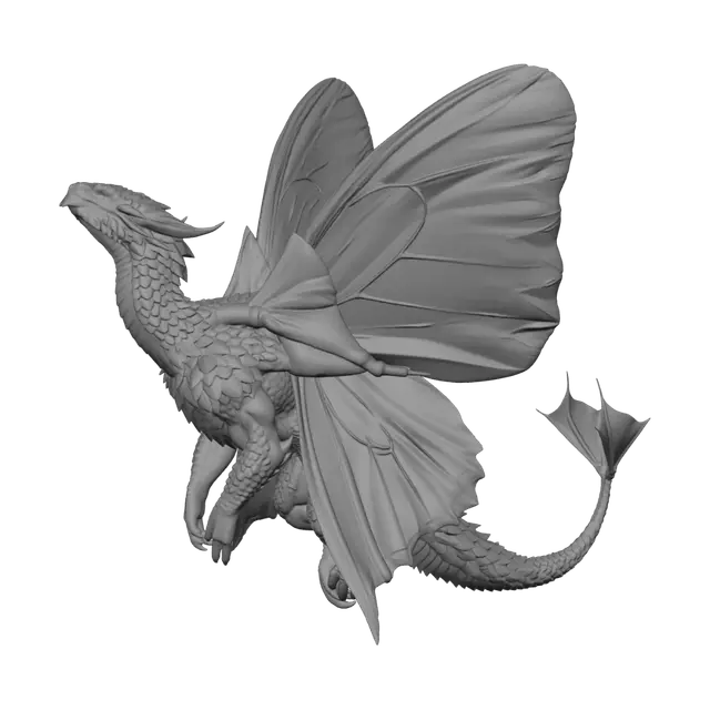 3D model for Azure Ironwing Dragon