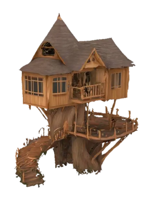Tree Fort - Play 3D model, vytvořený pomocí AI