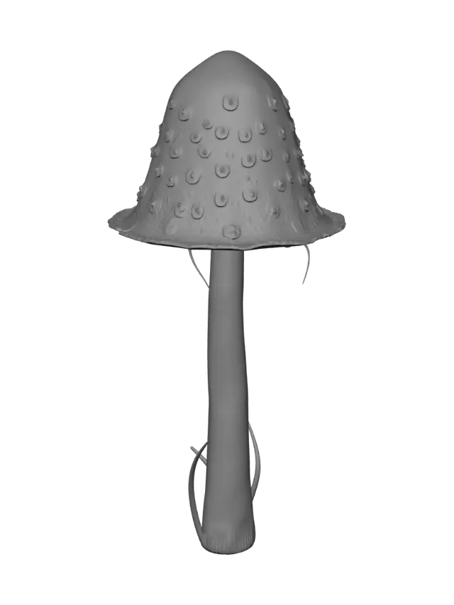 3D model for Shaggy Mane Mushroom
