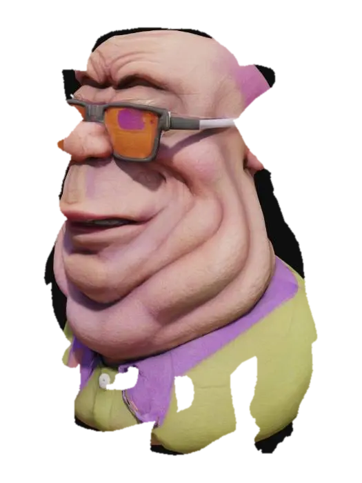 3D model for The Cool Bald Character