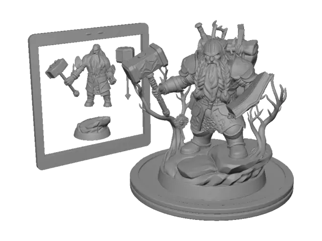 3D model for Dwarven Runemaster of the Granite Forge