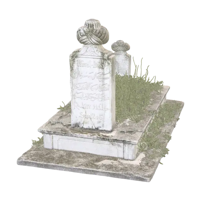 Turk's Grave - Engraving 3D model, vytvořený pomocí AI
