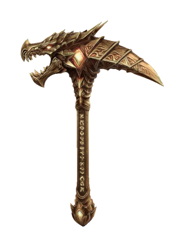 Dragonfire Warhammer - Hilt 3D model, vytvořený pomocí AI