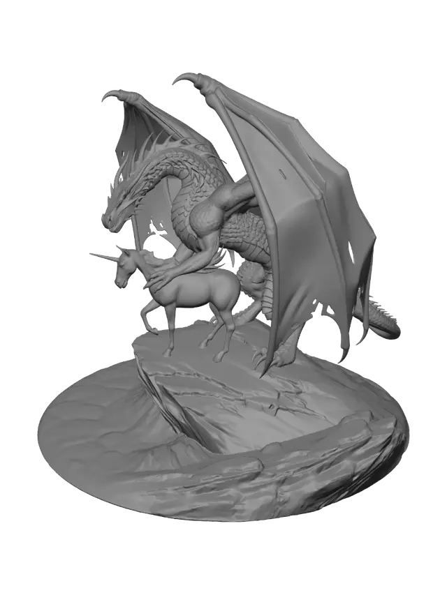 3D model for Stormbound Dragon and Unicorn