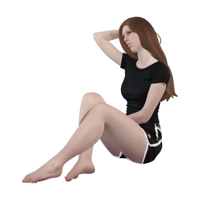 Contemplative Pose 3D model, vytvořený pomocí AI