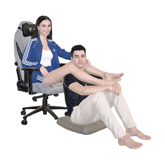 Gaming Room Duo - Teamwork 3D model, vytvořený pomocí AI