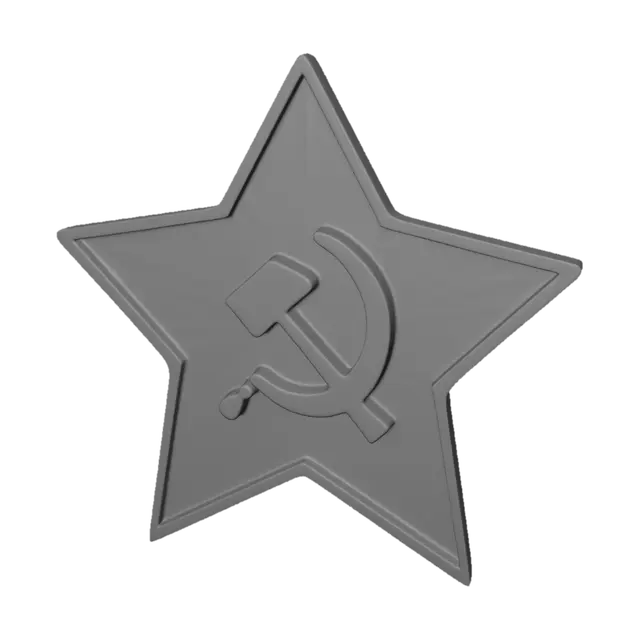 3D model for Hammer and Sickle Star