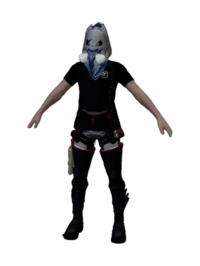 Shark Mask Operator 3D-model, gegenereerd door AI