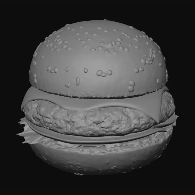 3D model for Crispy Chicken Cheeseburger