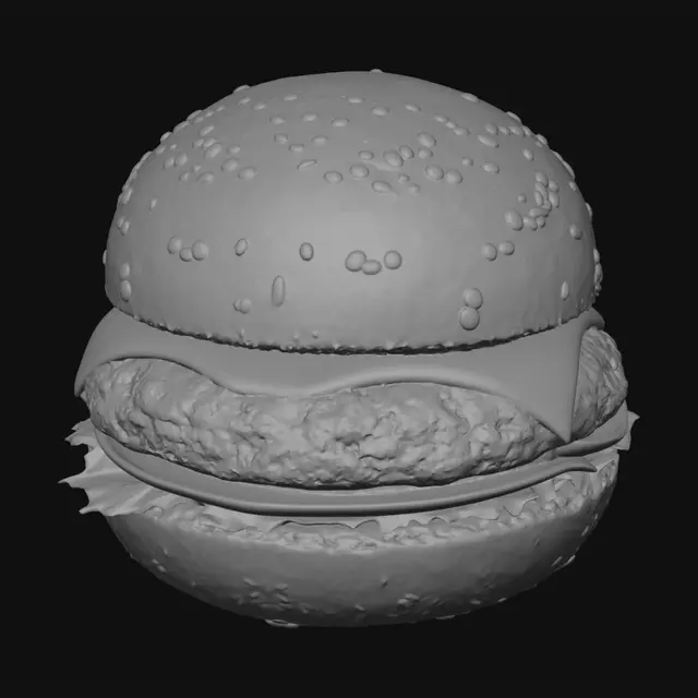 3D model for Crispy Chicken Cheeseburger