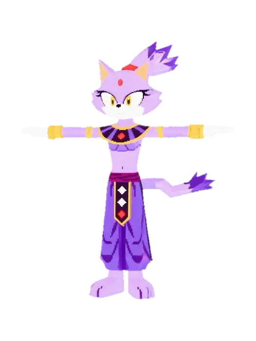 3D model for Retro Feline Heroine
