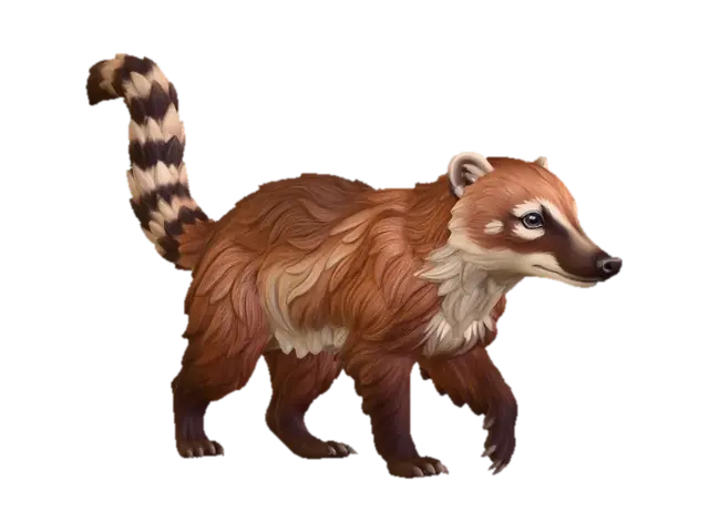Coati - Nocturnal 3D model, vytvořený pomocí AI