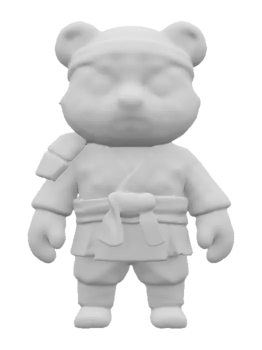 3D model for Karate Panda Warrior