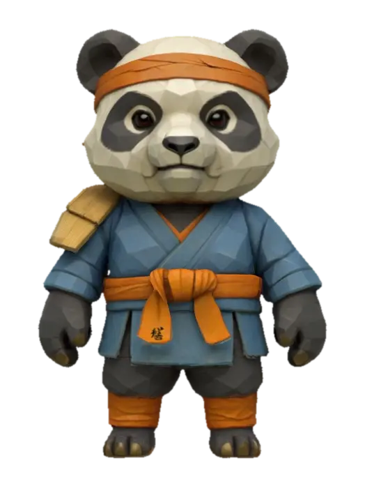 3D model for Karate Panda Warrior