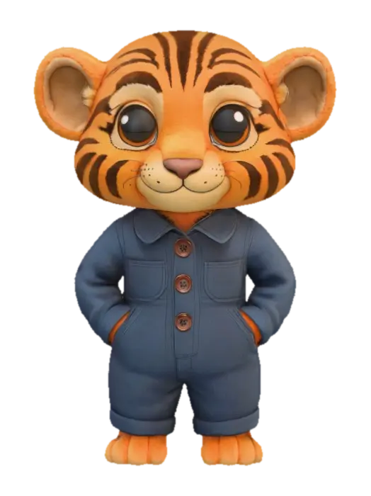 3D model for Cozy Tiger Cub