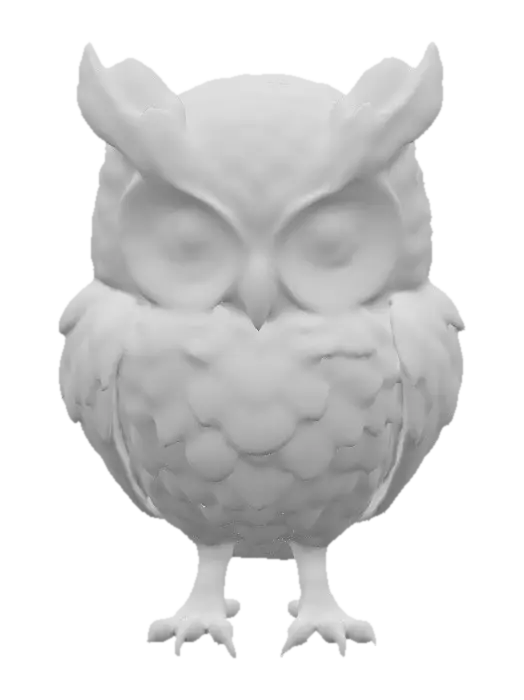 3D model for Wise Owl, Stylised, Highly Detailed, #PBR#