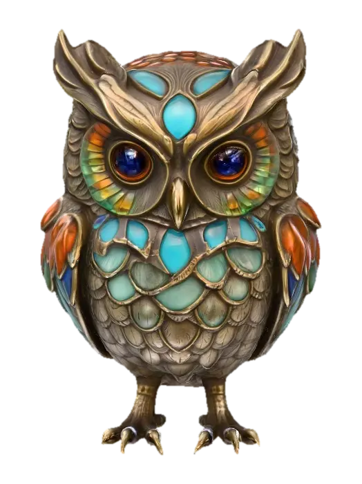 3D model for Wise Owl, Stylised, Highly Detailed, #PBR#