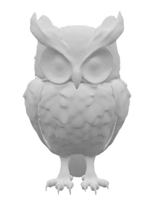 3D model for Wise Owl, Stylised, Highly Detailed, #PBR#